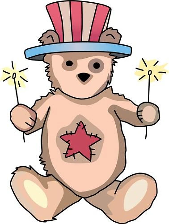 PATRIOTIC TEDDY BEAR
