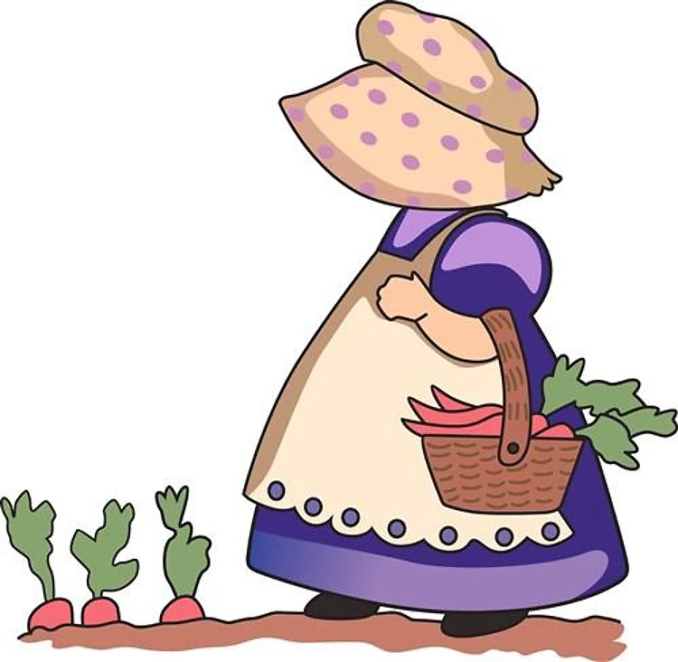 GIRL IN CARROT PATCH