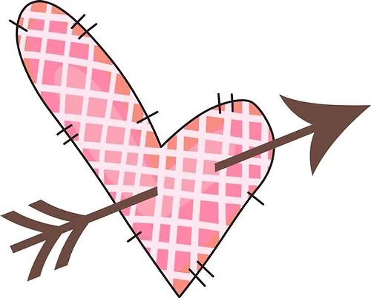 QUILTED HEART WITH ARROW