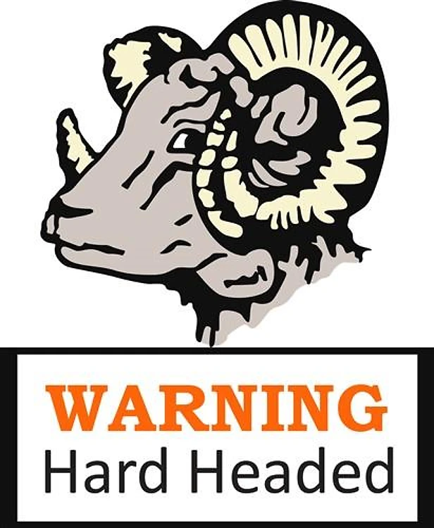 WARNING HARD HEADED