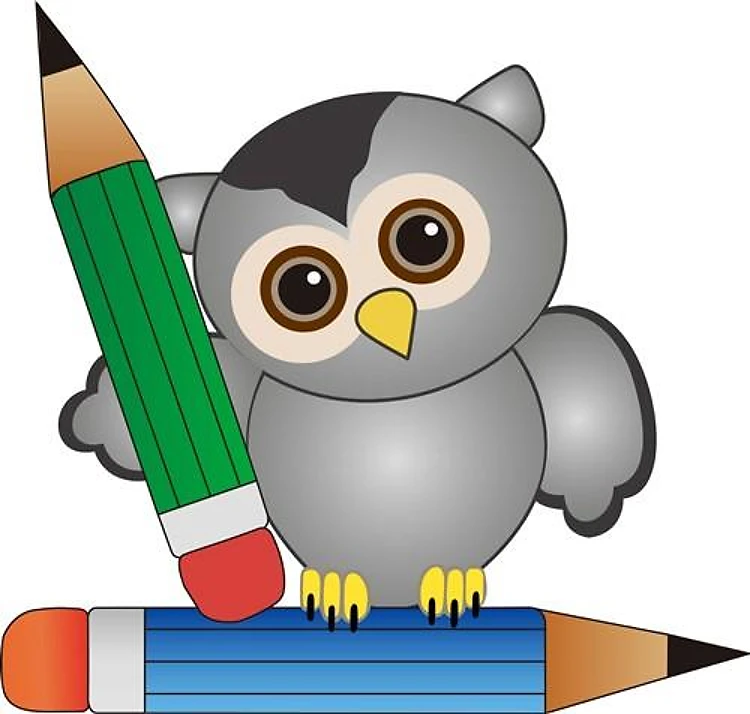 OWL WITH PENCILS