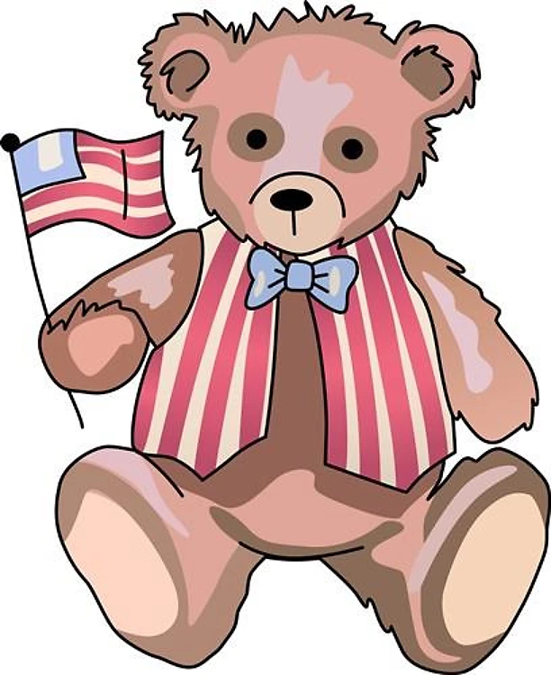 FLAG WAVING TEDDY