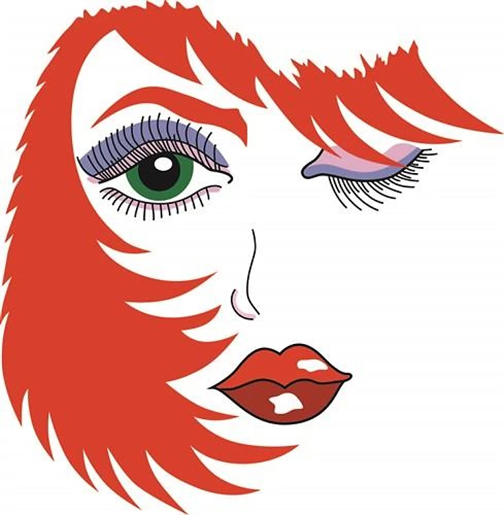 WOMANS FACE AND HAIR