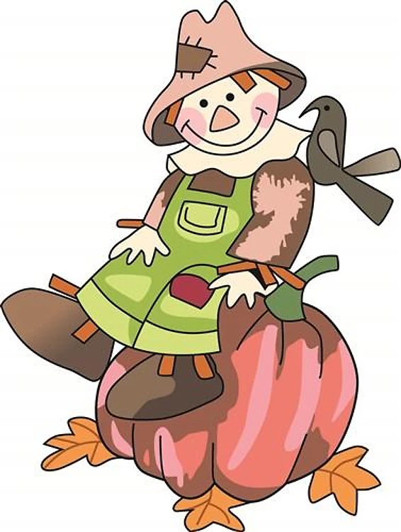 SCARECROW ON PUMPKIN