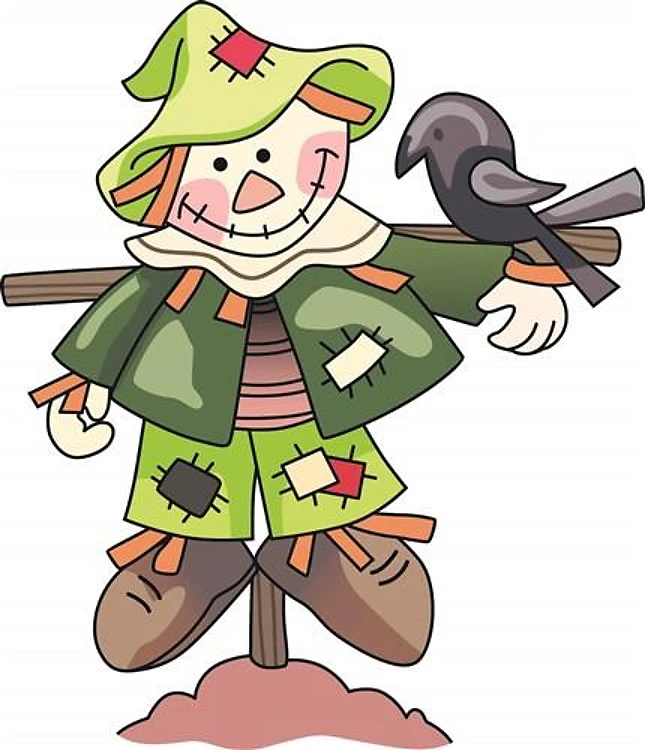 SCARECROW WITH CROW