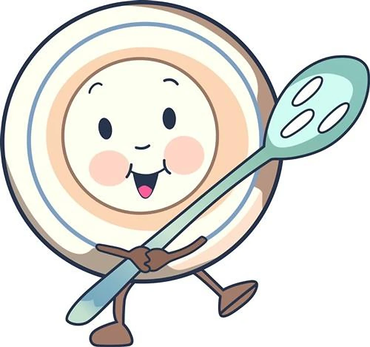 PLATE AND SPOON