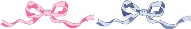 GIRL AND BOY RIBBON BORDER