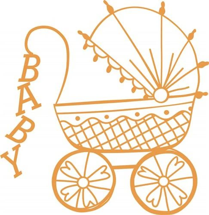 BABY LETTERS ON CARRIAGE
