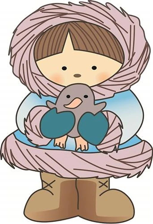 ESKIMO WITH PENGUIN