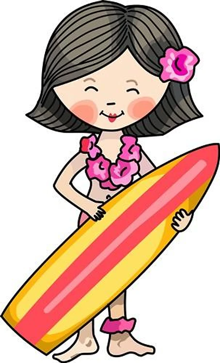 HAWAIIAN SURFER GIRL