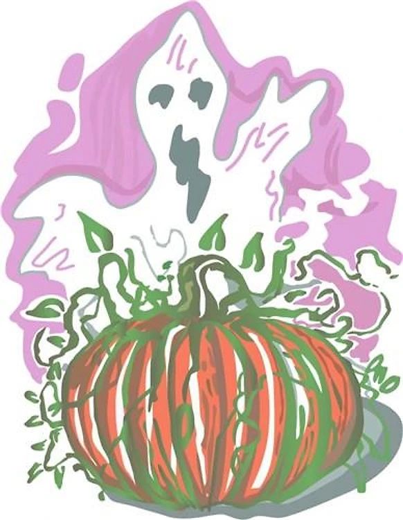 GHOST AND PUMPKIN