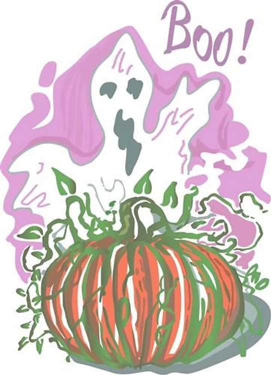 GHOST AND PUMPKIN BOO