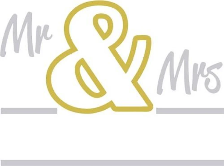 MR AND MRS APPLIQUE NAME DROP