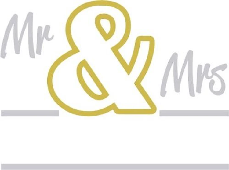 MR AND MRS APPLIQUE NAME DROP SMALLER