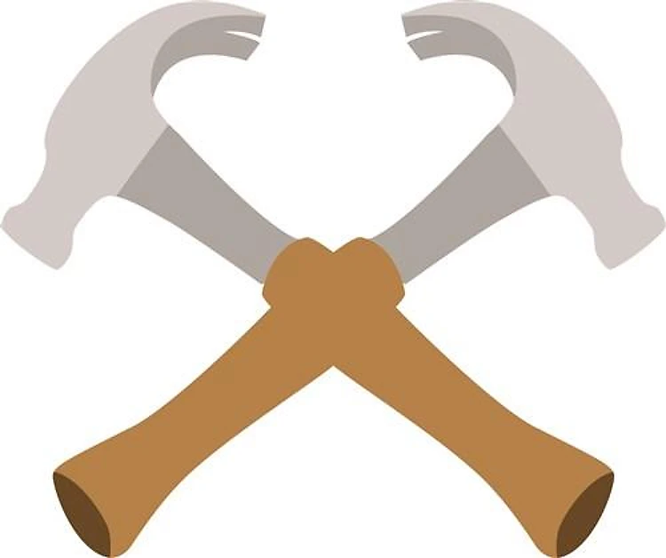 Small Crossed Hammers