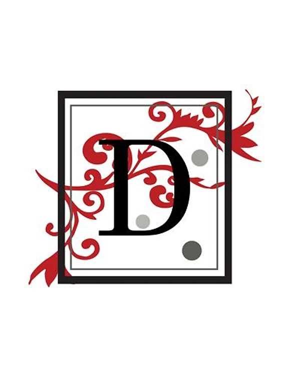 FANCY SQUARE LETTER D