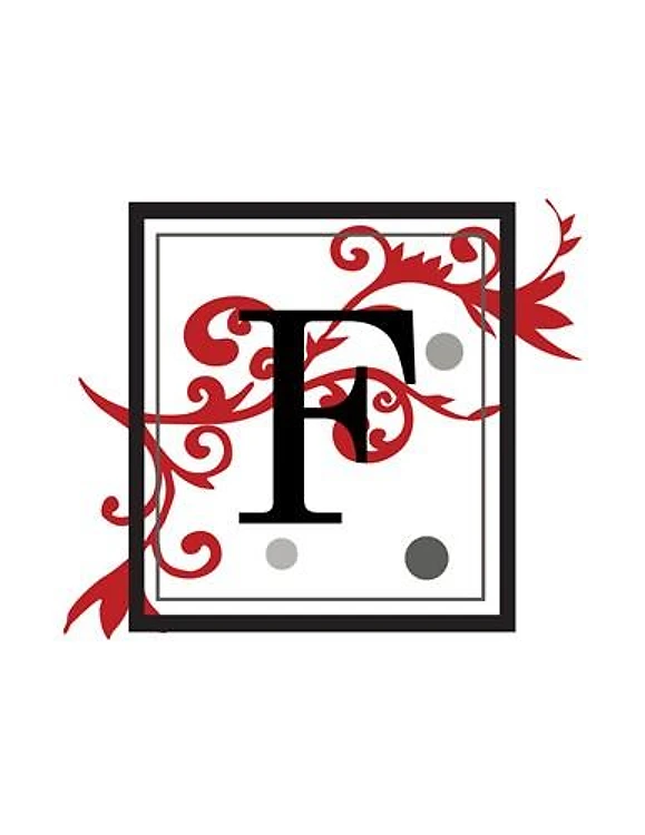 FANCY SQUARE LETTER F