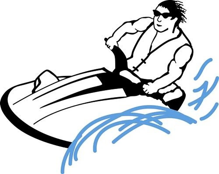 MAN ON JET SKI