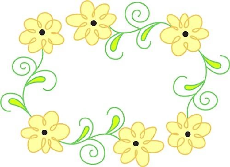 FLORAL BORDER FRAME