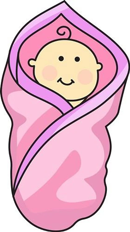 BABY GIRL IN BLANKET