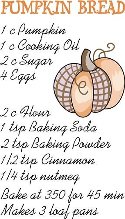 PUMPKIN BREAD RECIPE