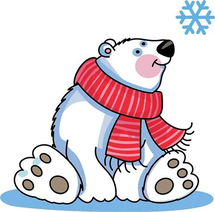 POLAR BEAR AND SNOWFLAKE