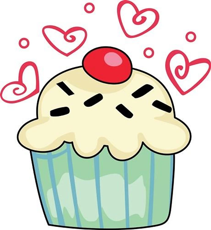 CUPCAKE AND HEARTS