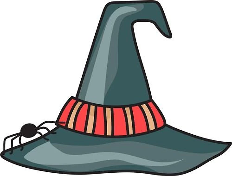 WITCHES HAT WITH SPIDER