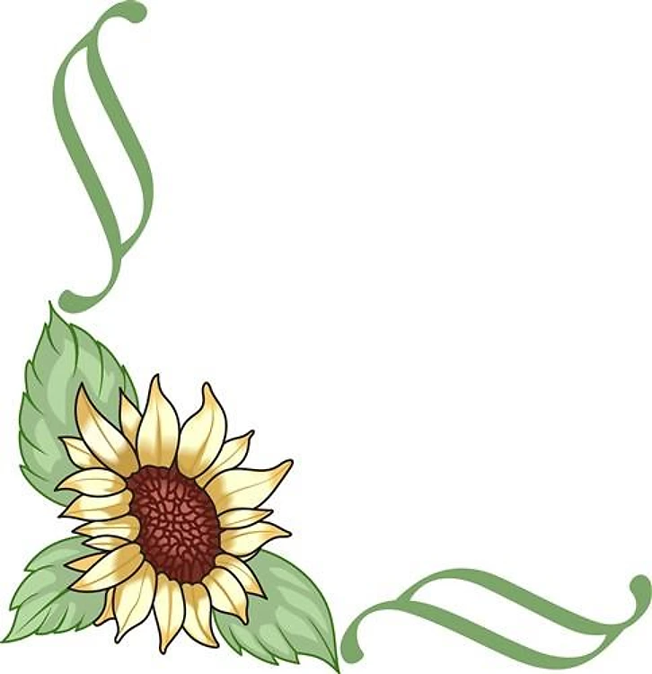 SUNFLOWER CORNER BORDER