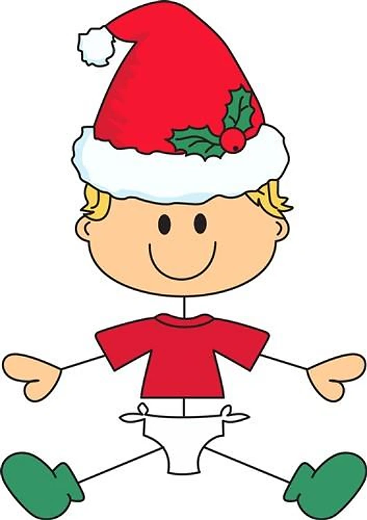BABY IN CHRISTMAS HAT