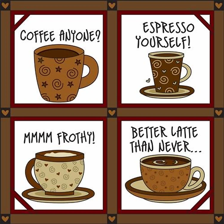 COFFEE QUIPS APPLIQUE