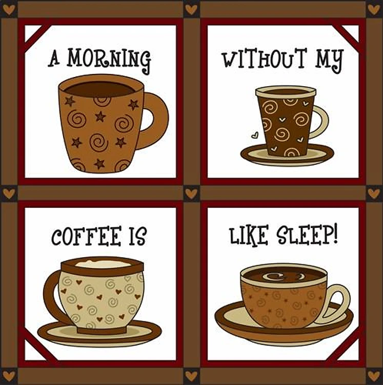 WITHOUT COFFEE APPLIQUE