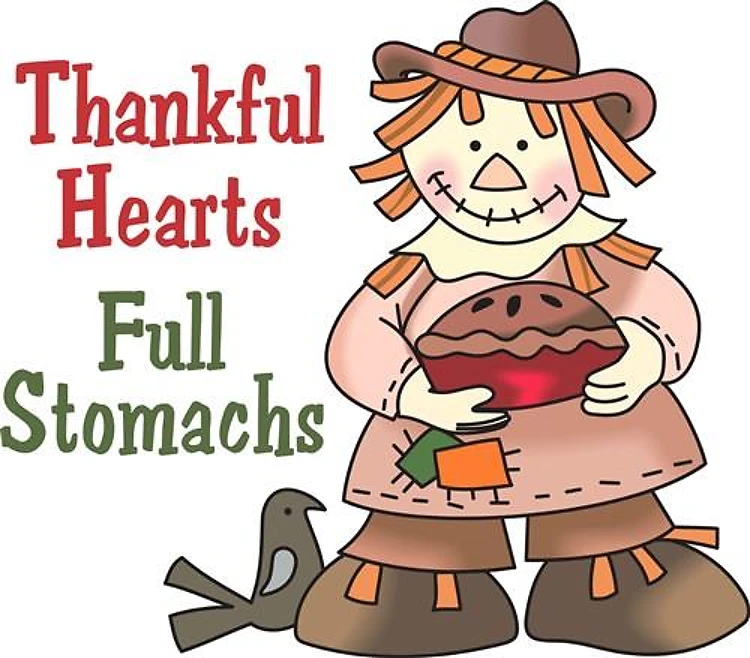 THANKFUL HEARTS FULL STOMACHS