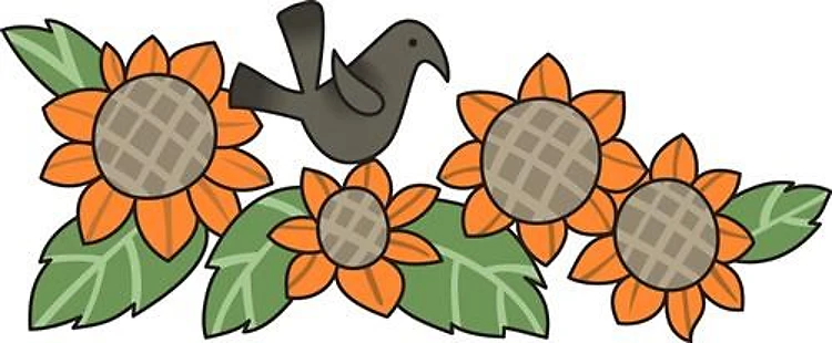 SUNFLOWER CROW BORDER
