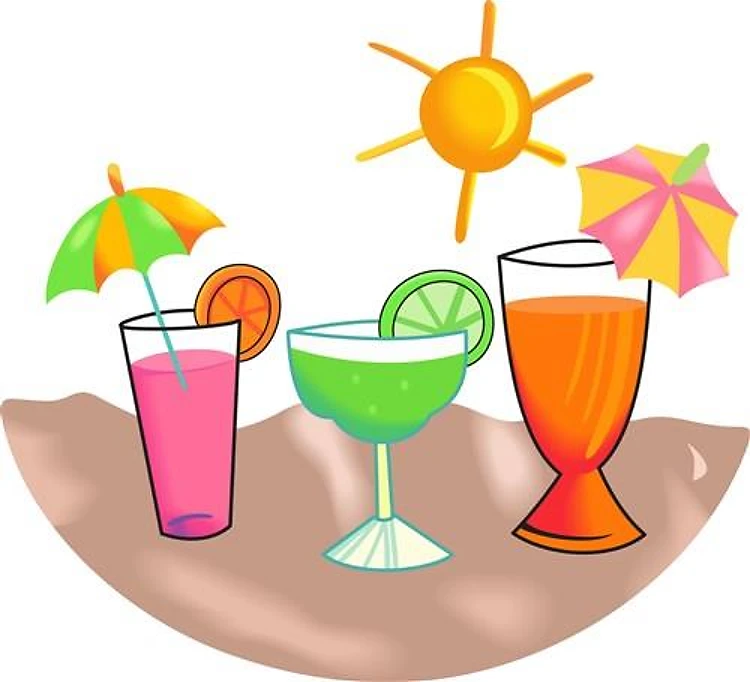 MIXED DRINKS ON THE BEACH