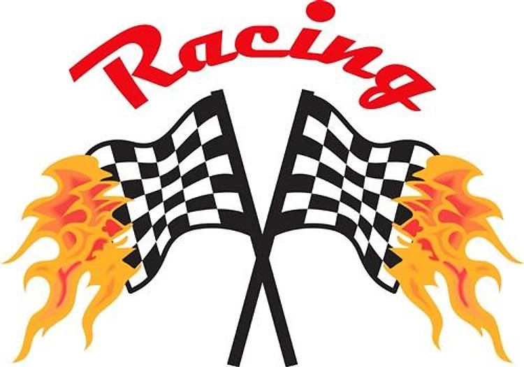 RACING FLAMING FLAGS