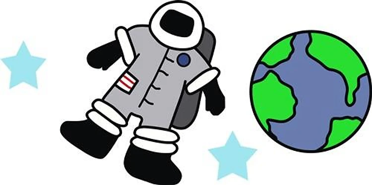 ASTRONAUT AND EARTH