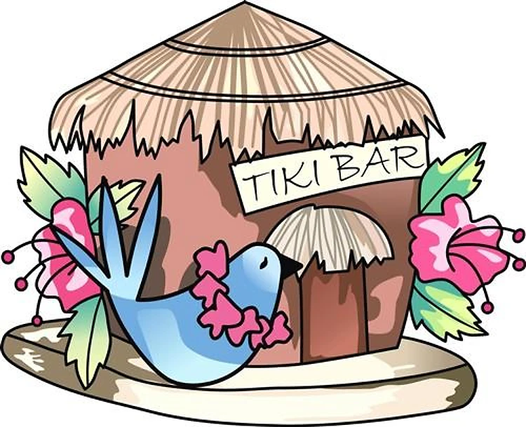 TIKI BAR BIRDHOUSE