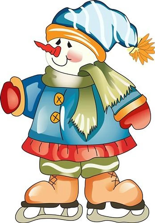 SNOWMAN ON ICE SKATES