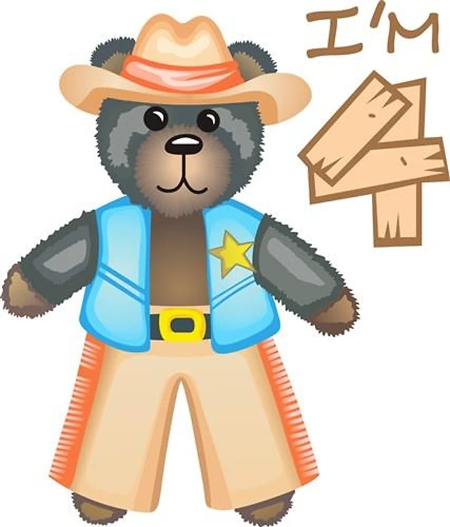 IM FOUR BIRTHDAY BEAR