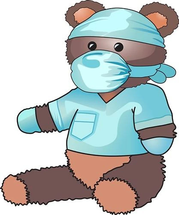 TEDDY BEAR IN SCRUBS