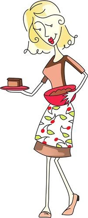 WOMAN WITH FUDGE