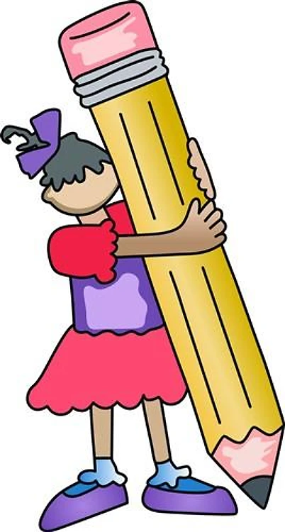 GIRL HOLDING PENCIL