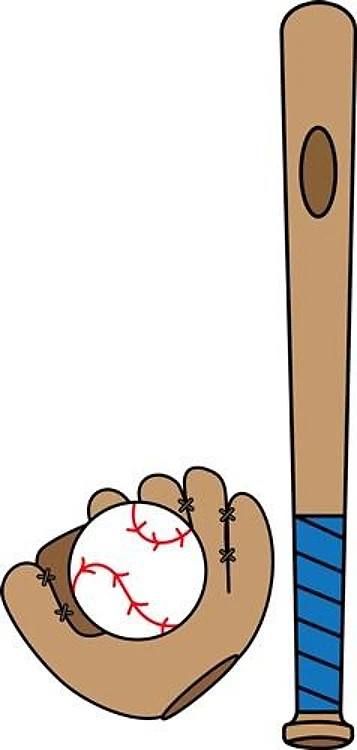 BAT GLOVE AND BALL