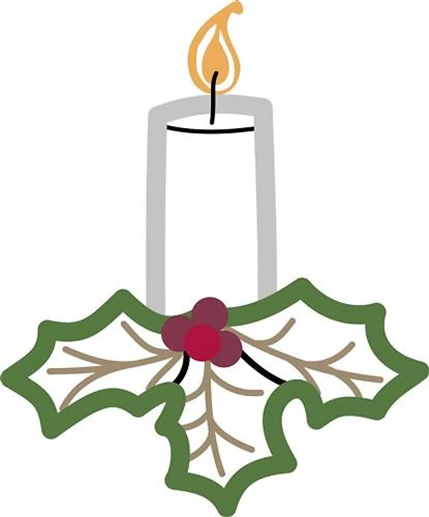 CHRISTMAS CANDLE APPLIQUE