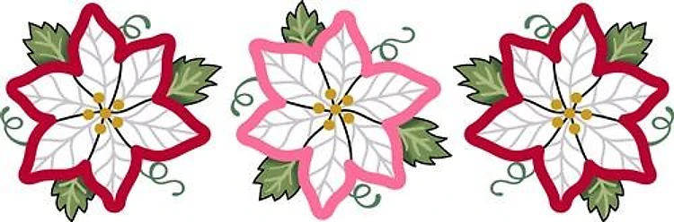 POINSETTIA BORDER APPLIQUE