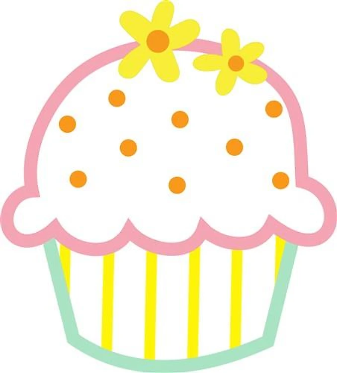 DAISY CUPCAKE APPLIQUE