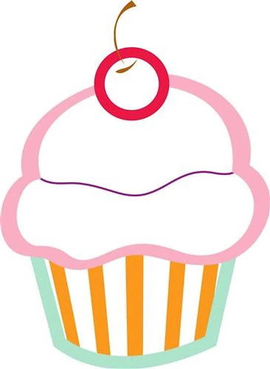 LARGE CUPCAKE APPLIQUE