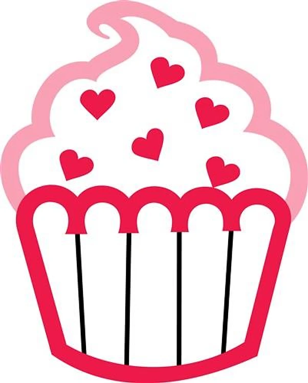 VALENTINE CUPCAKE APPLIQUE