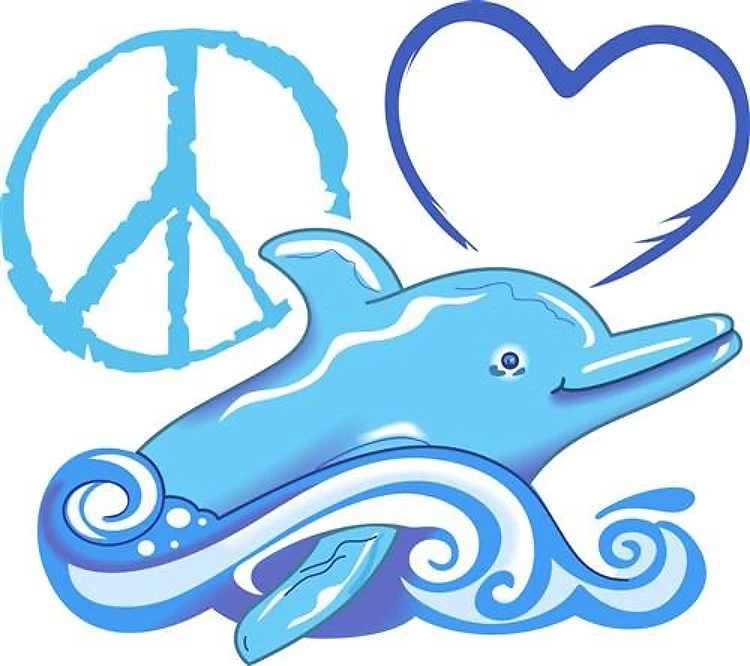 PEACE LOVE AND DOLPHINS